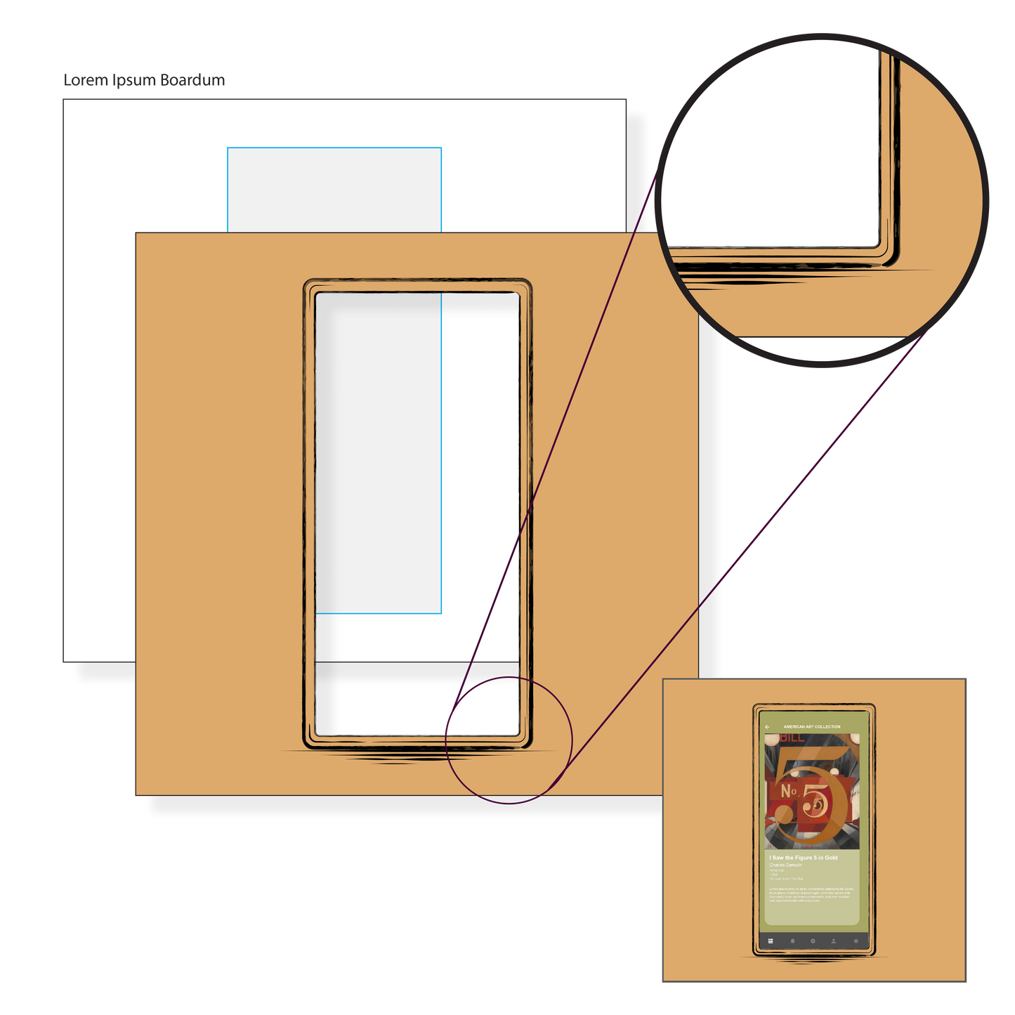 Hand Drawn Device Frame with Customizable Background - iPhone 15