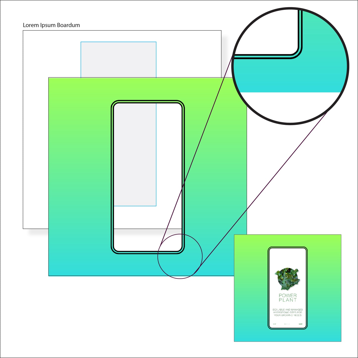 Linear Device Frame with Customizable Background