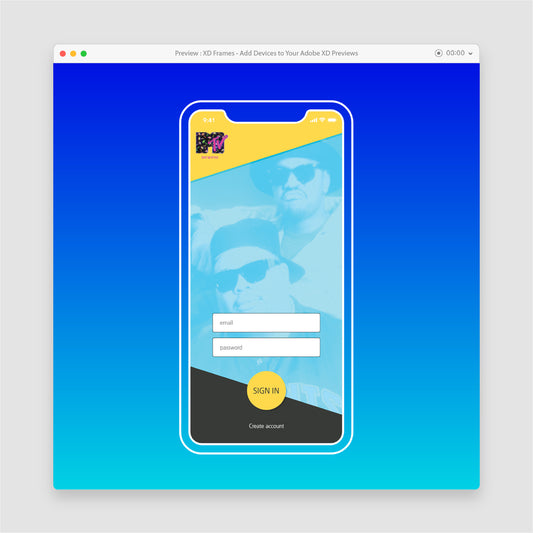 iPhone 12 Linear Device Frame With Customizable Gradient Background